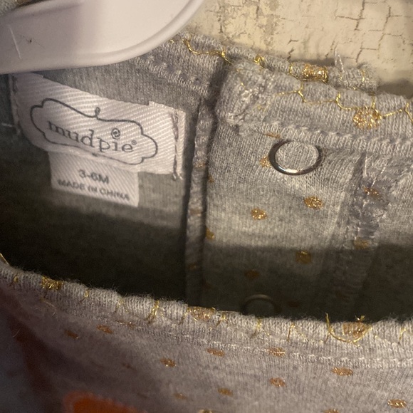 NEW girls Mudpie pumpkin romper size 3-6months - Picture 3 of 4